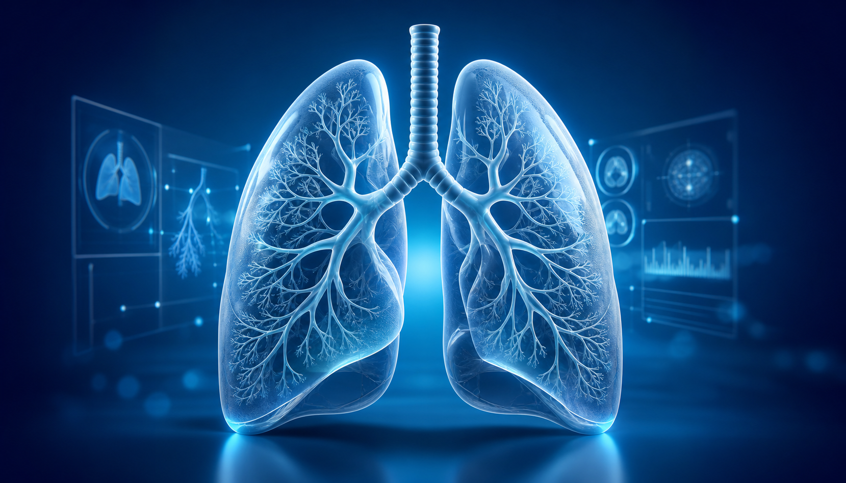 Advanced lung diagnostic illustration